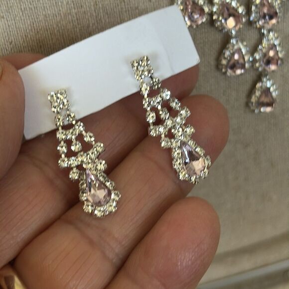 Bollywood Costume Jewelry Set Matching Necklace & Earrings - Picture 4 of 8